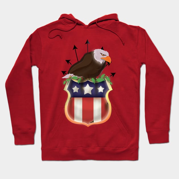 Retro USA Eagle Hoodie by nickemporium1